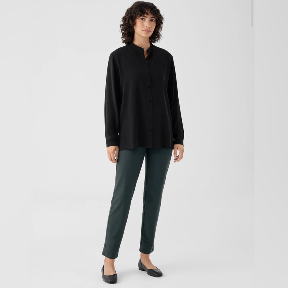 Eileen Fisher IVY Washable Stretch Crepe Slim Ankle Pants Size XS Work Career